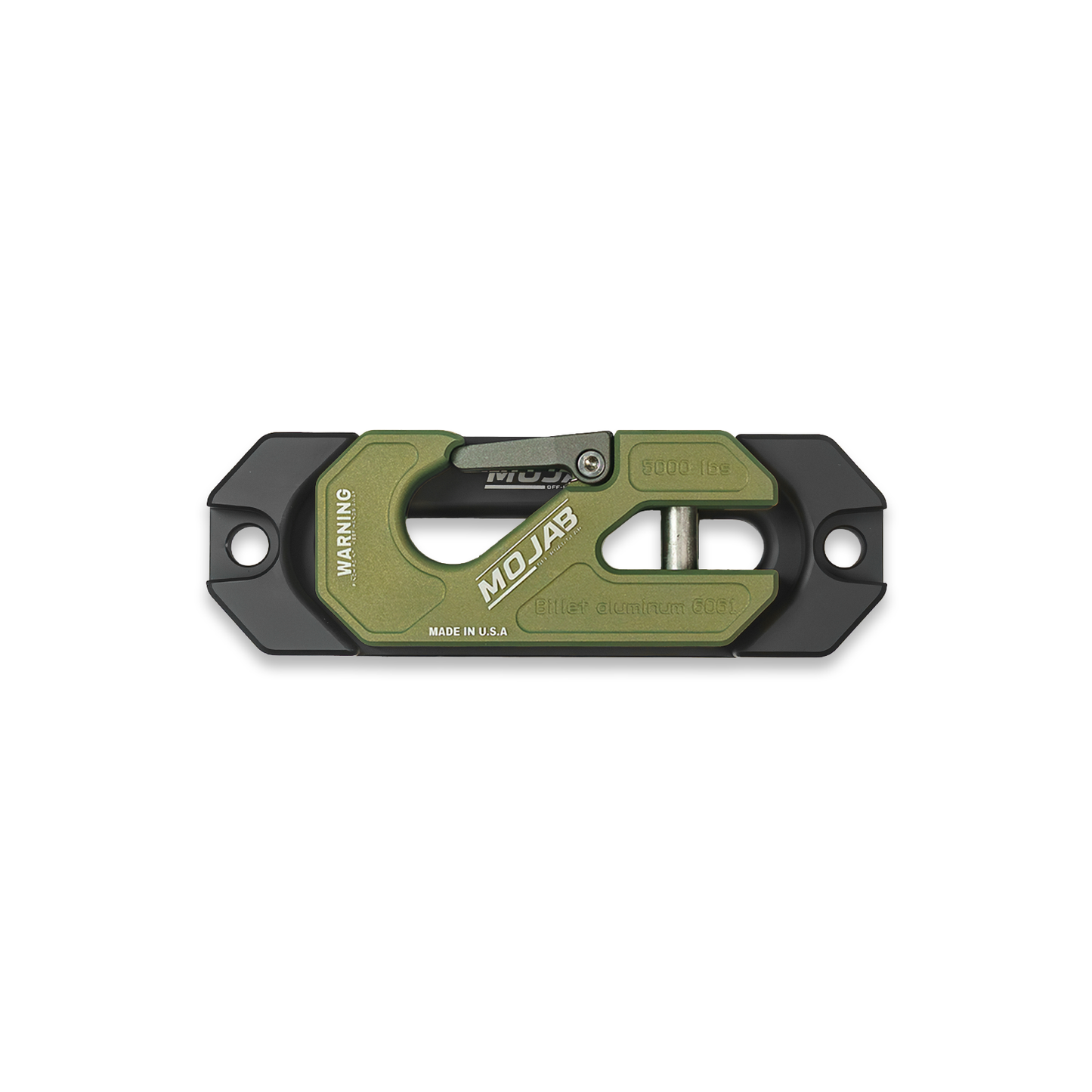 Side By Side / UTV Aluminum Recessed Winch Shackle with Fairlead Kit, closed latch (LIFE TIME WARRANTY*)