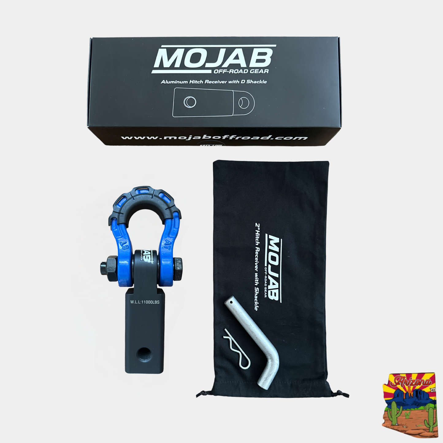 2'' Aluminum Hitch Receiver with Steel D-Shackle (LIFETIME WARRANTY)