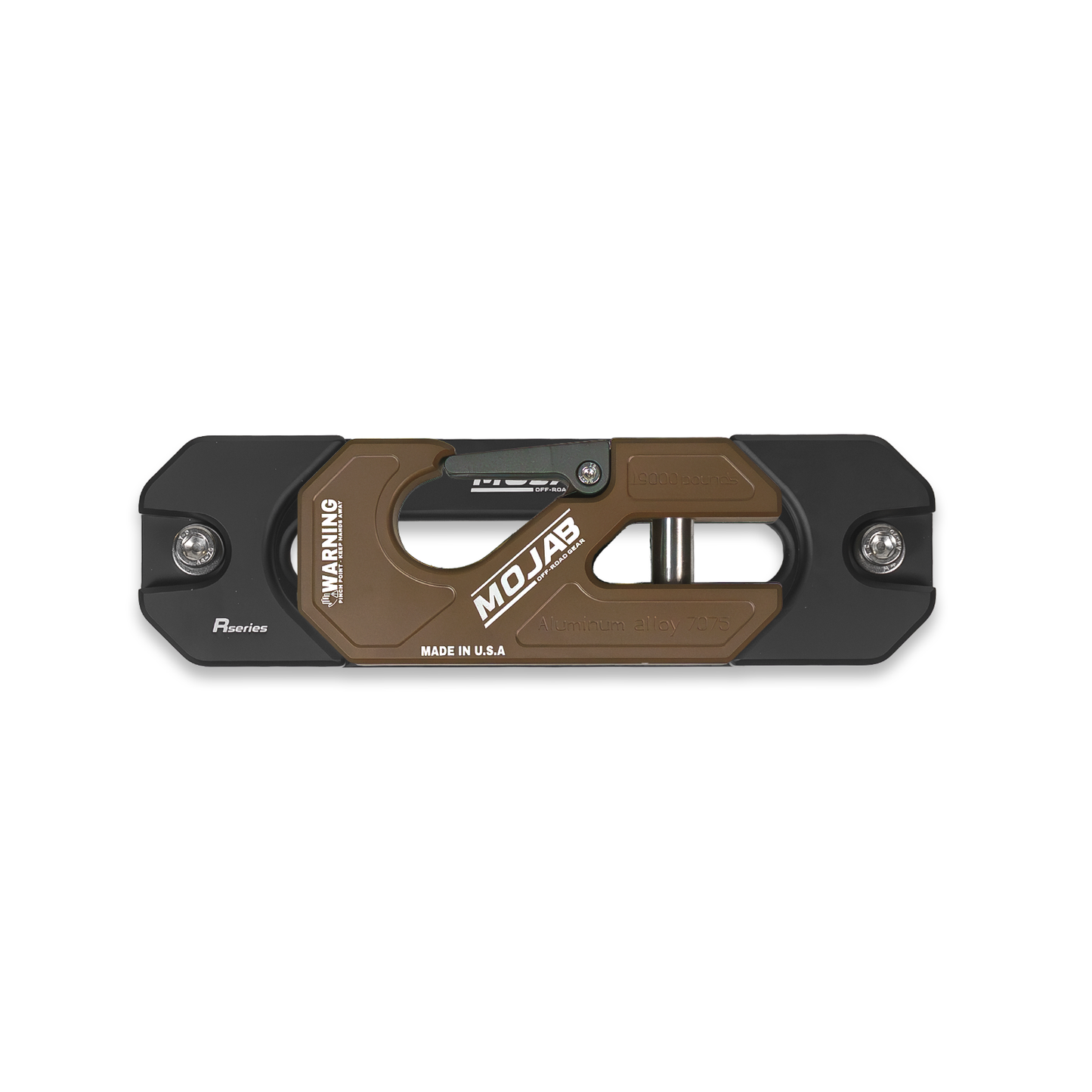 Aluminum Recessed Winch Shackle with Fairlead Kit, closed latch (LIFE TIME WARRANTY*)